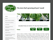 Tablet Screenshot of greenandclean.ca